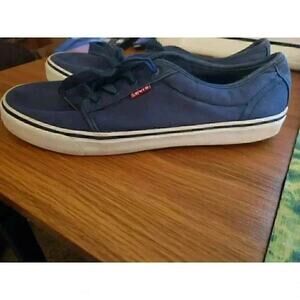 Levi's Comfort Fit Men's Boat Shoes Casual Flat Canvas Upper Navy Size 10.5 A28